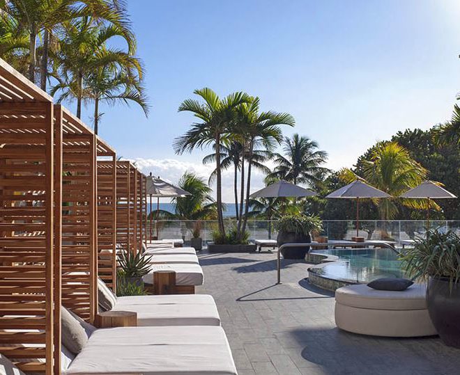pool with beach view miami